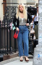 EMILY ALYN LIND on the Set of Gossip Girl in New York 07/27/2022