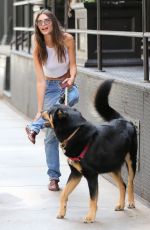 EMILY RATAJKOWSKI Out with Her Dog in New York 07/15/2022