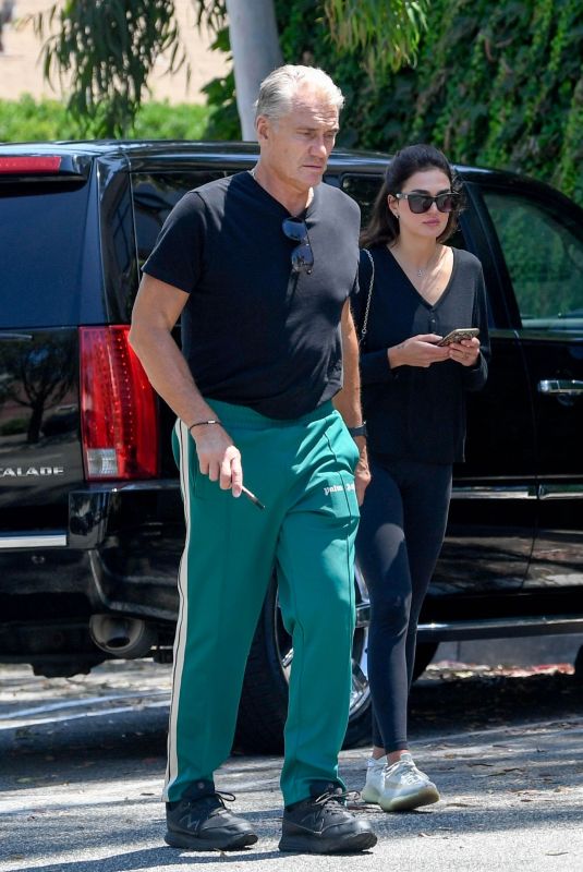 EMMA KROKDAL and Dolph Lundgren Leaves New Balance Store in Santa Monica 07/27/2022