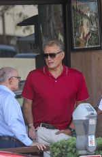 EMMA KROKDAL and Dolph Lundgren Out for Lunch in Beverly Hills 07/22/2022
