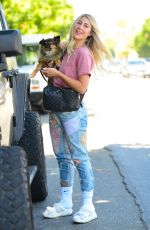 EMMA SLATER Out for Coffee with Her Pooch in West Hollywood 07/01/2022
