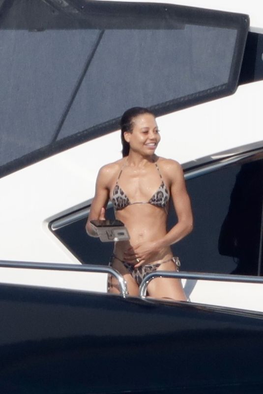 EMME THYNN in Bikini at a Yacht in St Tropez 07/25/2022