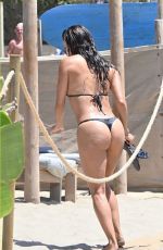 EVA LONGORIA in a Black Bikini at a Beach in Marbella 07/23/2022