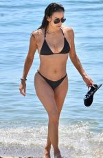 EVA LONGORIA in a Black Bikini at a Beach in Marbella 07/23/2022