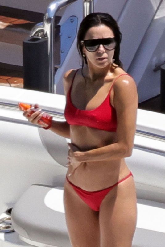 EVA LONGORIA in a Red Bikini on Holiday in Capri 07/12/2022