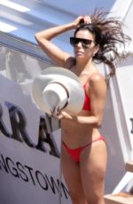 EVA LONGORIA in a Red Bikini on Holiday in Capri 07/12/2022
