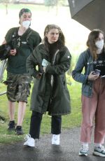 EVE HEWSON on the Set of Flora and Son in Dublin 07/20/2022