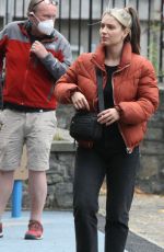 EVE HEWSON on the Set of New John Carney Movie in Dublin 07/25/2022