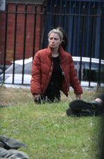 EVE HEWSON on the Set of New John Carney Movie in Dublin 07/25/2022