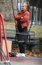 EVE HEWSON on the Set of New John Carney Movie in Dublin 07/25/2022