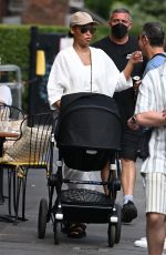 EVE Out with Her Baby in Notting Hill 07/13/2022