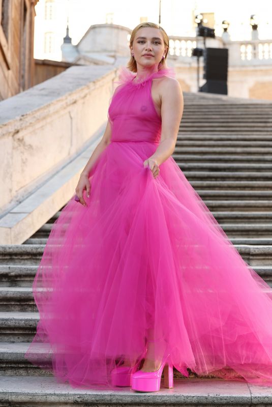 FLORENCE PUGH at Valentino Haute Couture Fall/Winter 22/23 Show in Rome 07/08/2022