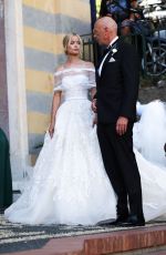 FRIDA AASEN at Her Wedding in Portofino 07/14/2022