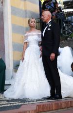 FRIDA AASEN at Her Wedding in Portofino 07/14/2022