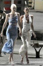 GIGI HADID and LEAH MCCARTHY Night Out in Saint Tropez 07/24/2022