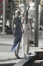 GIGI HADID and LEAH MCCARTHY Night Out in Saint Tropez 07/24/2022