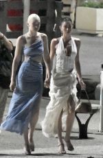 GIGI HADID and LEAH MCCARTHY Night Out in Saint Tropez 07/24/2022