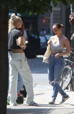 GIGI HADID Greets Michael Strahan and His Girlfriend and Daughter in New York 07/19/2022