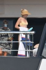 GIGI HADID in Bikini at a Yacht in Saint-Tropez 07/25/2022