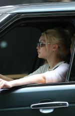 GIGI HADID Out Driving Her Range Rover in New York 07/09/2022