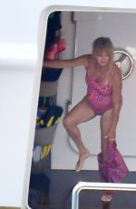 GOLDIE HAWN in Swimsuit at a Yacht in Positano 07/06/2022