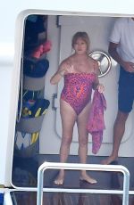 GOLDIE HAWN in Swimsuit at a Yacht in Positano 07/06/2022