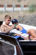 HAILEY and Justin BIEBER at a Boat in Coeur d