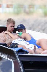 HAILEY and Justin BIEBER at a Boat in Coeur d