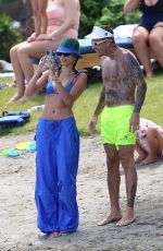 HAILEY and Justin BIEBER, LAUREN SCRUGGS, Jason Keneddy and Usher at a Lake in Idaho 07/05/2022