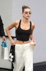 HAILEY BIEBER Arrives at a Skin Care Clinic in Beverly Hills 07/01/2022