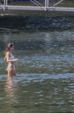 HAILEY BIEBER in Bikini and Justin Bieber at Lake Coeur d