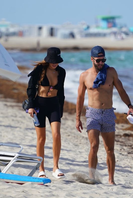 HALEY KALIL and Shawn Booth Out at a Beach in Miami 07/22/2022