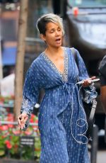 HALLE BERRY Heading to a Movie Set in New York 07/13/2022