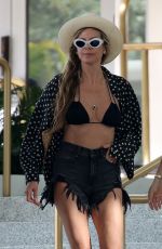 HEIDI KLUM in Bikini Top and Daisy Dukes Out in Miami 07/18/2022