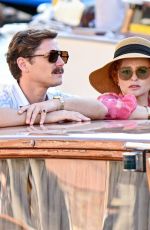 HELENA BONHAM CARTER as Noele Gordon on the Set of Nolly Series in Venice 07/19/2022