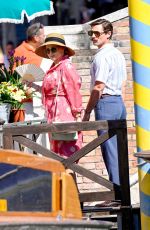 HELENA BONHAM CARTER as Noele Gordon on the Set of Nolly Series in Venice 07/19/2022