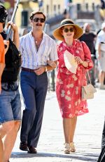 HELENA BONHAM CARTER as Noele Gordon on the Set of Nolly Series in Venice 07/19/2022