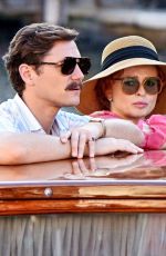 HELENA BONHAM CARTER as Noele Gordon on the Set of Nolly Series in Venice 07/19/2022