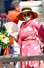 HELENA BONHAM CARTER as Noele Gordon on the Set of Nolly Series in Venice 07/19/2022