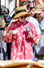 HELENA BONHAM CARTER as Noele Gordon on the Set of Nolly Series in Venice 07/19/2022