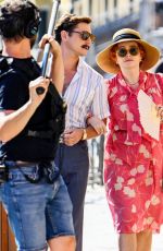 HELENA BONHAM CARTER as Noele Gordon on the Set of Nolly Series in Venice 07/19/2022