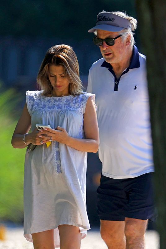 HILARIA and Alec BALDWIN Out in the Hamptons in New York 06/30/2022