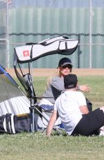 HILARY DUFF and Ex Husband Mike Comrie at a Soccer Pitch in Los Angeles 06/28/2022