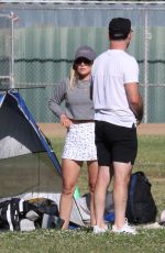 HILARY DUFF and Ex Husband Mike Comrie at a Soccer Pitch in Los Angeles 06/28/2022
