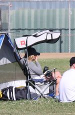 HILARY DUFF and Ex Husband Mike Comrie at a Soccer Pitch in Los Angeles 06/28/2022