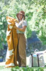 HILARY DUFF at a Picnic in a Park in Los Angeles 07/14/2022