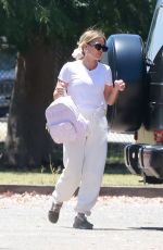 HILARY DUFF at Her Daughter Banks