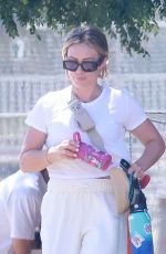 HILARY DUFF at Her Daughter Banks