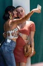 ISIS VALVERDE Leaves San Vicente Bungalows with a Friend in West Hollywood 07/23/2022