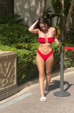 IVA KOVACEVIC in a Red Bikini at a Pool in Las Vegas 07/24/2022